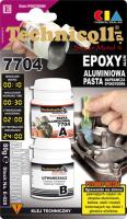 Klej do metalu dwuskładnikowa pasta epoksydowa Epoxy Alum, 80 g, zastosowanie: aplikacje pionowe, nieszczelności, pęknięcia (aluminiowy; do obróbki mechanicznej; do zamalowania)